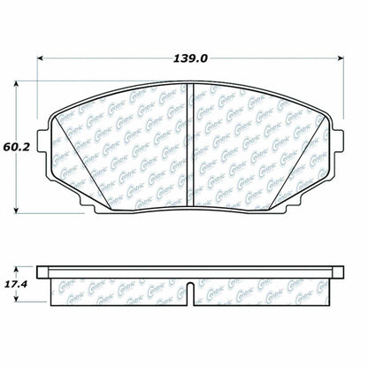 Centric Parts Disc Brake Pad Set Semi-Metallic with Shims for 2007-2015 Ford Edge, Lincoln MKX, Mazda CX-5/CX-7/CX-9