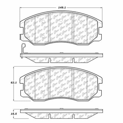 Centric Parts Disc Brake Pad Set Semi-Metallic with Shims for 2007-2015 Chevrolet Captiva Sport Equinox Pontiac Torrent Saturn Vue Suzuki XL-7 102.12640