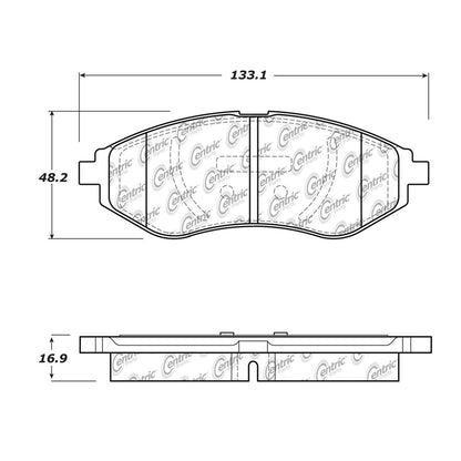 Centric Parts Disc Brake Pad Set Semi-Metallic with Shims for 2007-2009 Pontiac G3 102.12690