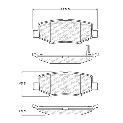 Centric Parts Disc Brake Pad Set Semi-Metallic with Shims for 2007-2011 Dodge Nitro 2008-2012 Jeep Liberty 2007-2017 Wrangler 2018 Wrangler JK 102.12740