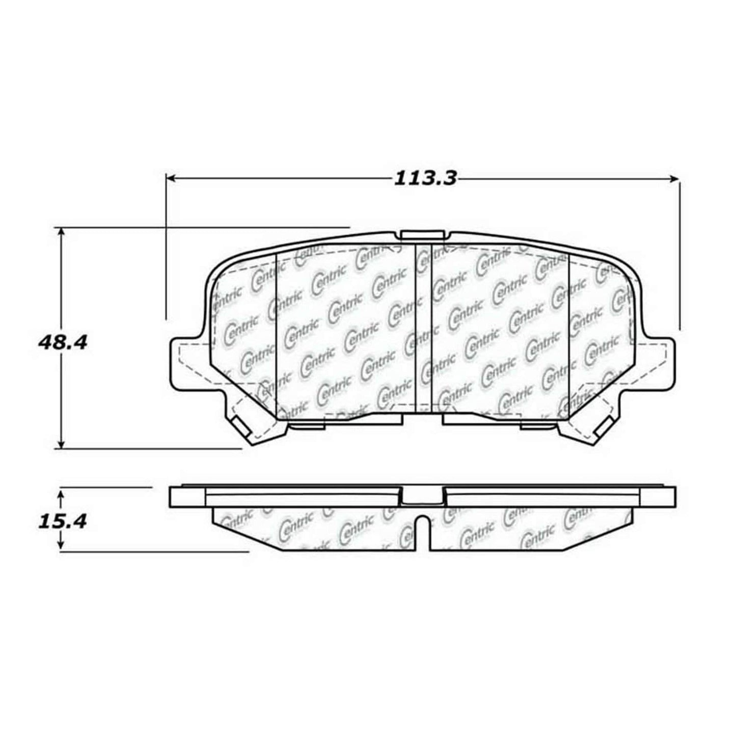 Centric Parts Disc Brake Pad Set Semi-Metallic with Shims for 2007-2013 Acura MDX, 2010-2013 ZDX, 2011-2017 Honda Odyssey, 2009-2011 Pilot 102.12810