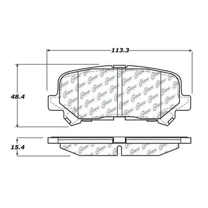 Centric Parts Disc Brake Pad Set Semi-Metallic with Shims for 2007-2013 Acura MDX, 2010-2013 ZDX, 2011-2017 Honda Odyssey, 2009-2011 Pilot 102.12810
