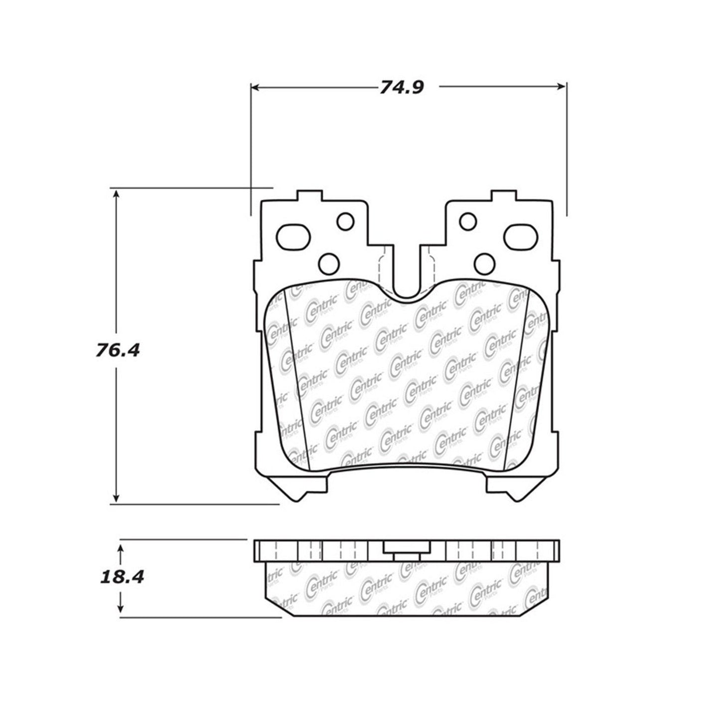 Centric Parts Disc Brake Pad Set Semi-Metallic with Shims for 2007-2017 Lexus LS460, 2018-2022 LS500/LS500h, 2008-2016 LS600h, 2020-2022 Toyota Mirai