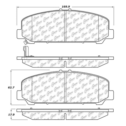 Centric Parts Disc Brake Pad Set Semi-Metallic with Shims for 2010-2005 Infiniti QX56 2011-2006 Nissan Armada 2010-2007 Titan 102.12860