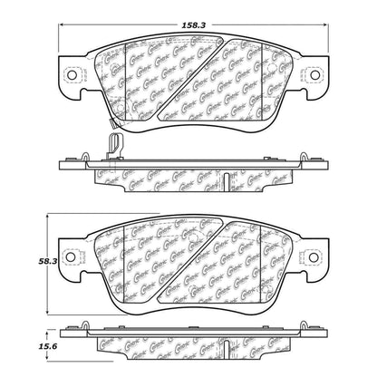 Centric Parts Disc Brake Pad Set Semi-Metallic with Shims for 2007-2008 Infiniti G35, 2013-2008 Infiniti G37, 2014-2016 Infiniti Q60 102.12870