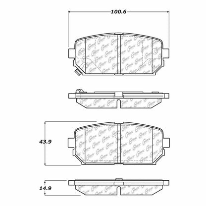 Centric Parts Disc Brake Pad Set Semi-Metallic with Shims for 2007-2012 Kia Rondo 102.12960
