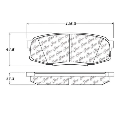 Centric Parts Disc Brake Pad Set Semi-Metallic with Shims for 2008-2013 Lexus LX570 Toyota Land Cruiser Sequoia Tundra