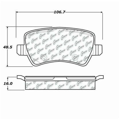 Centric Parts Disc Brake Pad Set Semi-Metallic with Shims for Land Rover LR2 2013-2015 102.13070
