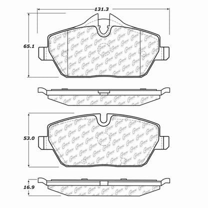 Centric Parts Disc Brake Pad Set Semi-Metallic with Shims for 2007-2016 Mini Cooper 102.13080