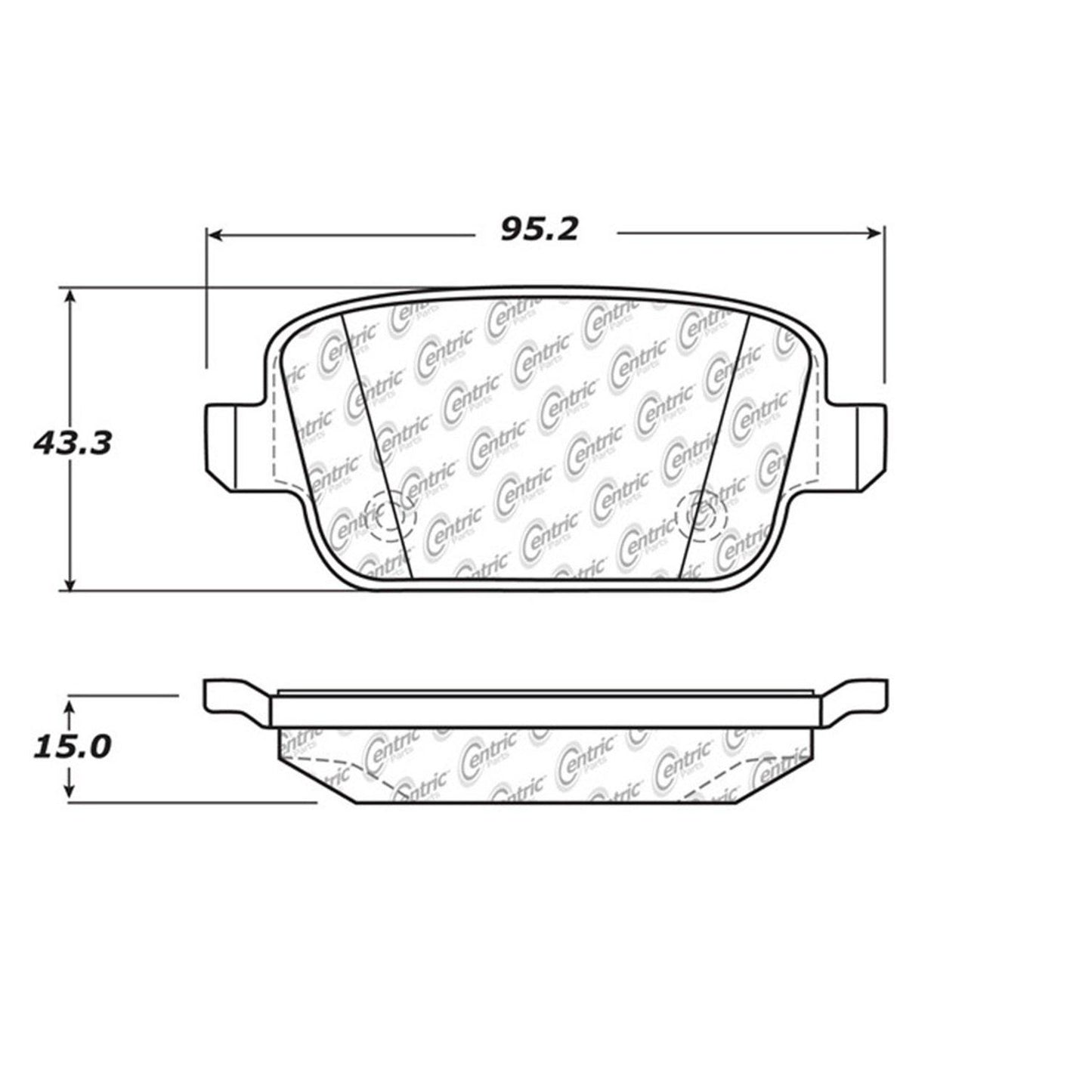 Centric Parts Disc Brake Pad Set Semi-Metallic with Shims for 2008-2012 Land Rover LR2 2007-2011 Volvo S80 102.13140
