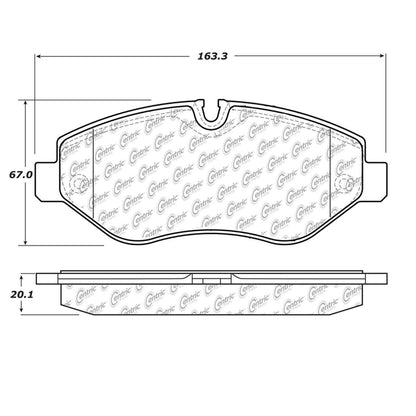 Centric Parts Disc Brake Pad Set Semi-Metallic with Shims for Dodge Sprinter 2500 2009-2007