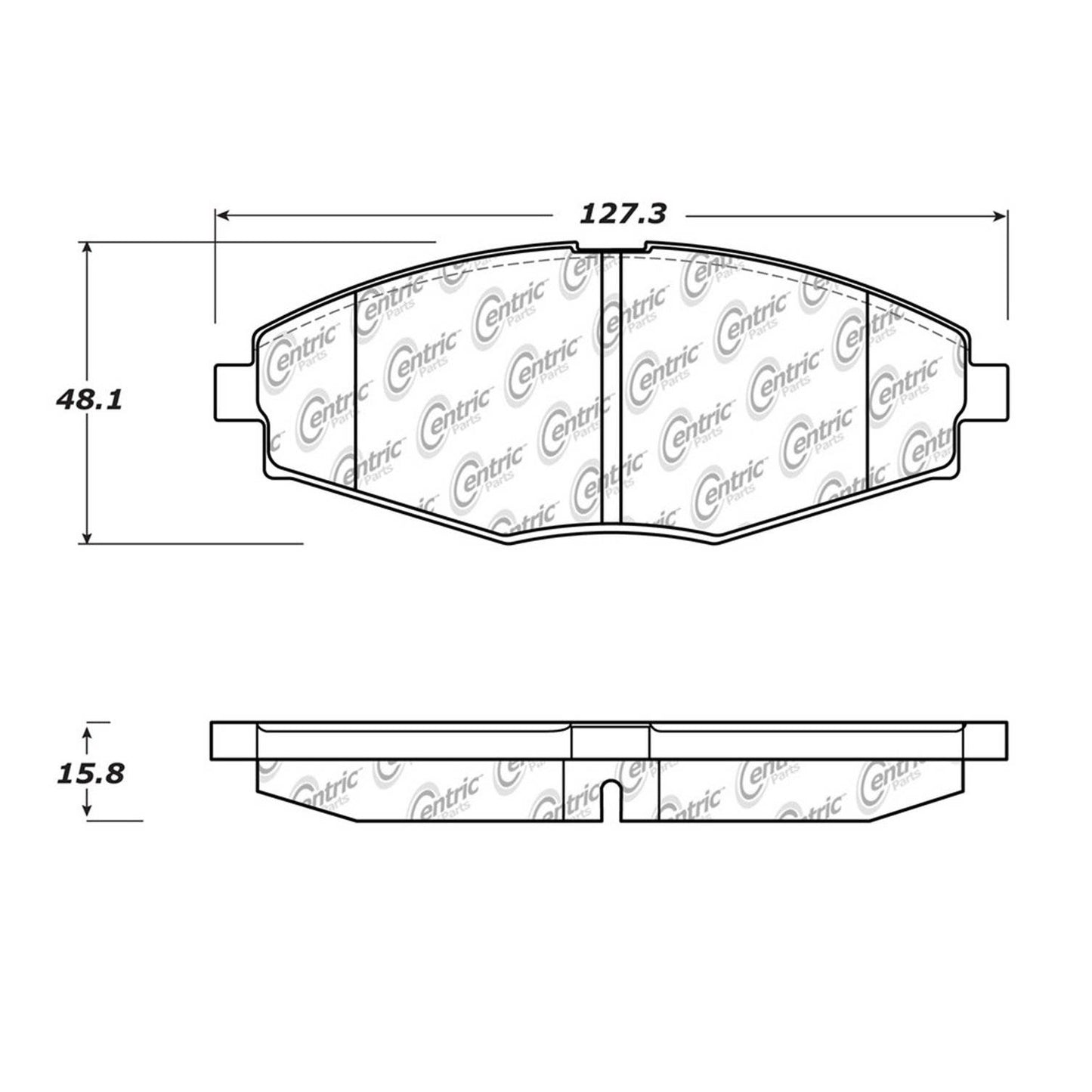 Centric Parts Disc Brake Pad Set Semi-Metallic with Shims for 2015-2011 Chevrolet Matiz, Dodge i10 2014, Pontiac Matiz 2010-2004 102.13210