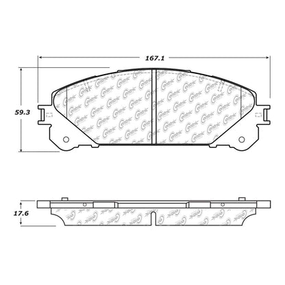 Centric Parts Disc Brake Pad Set Semi-Metallic with Shims for Lexus NX200t/250/300h/350 RX350/350L/450h/450hL Toyota Highlander RAV4 Prime Sienna