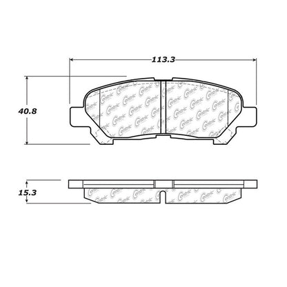 Centric Parts Disc Brake Pad Set Semi-Metallic with Shims for 2008-2013 Toyota Highlander 102.13250