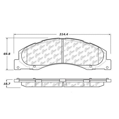 Centric Parts Disc Brake Pad Set Semi-Metallic with Shims for 2008-2014 Ford E-150 Econoline 102.13280