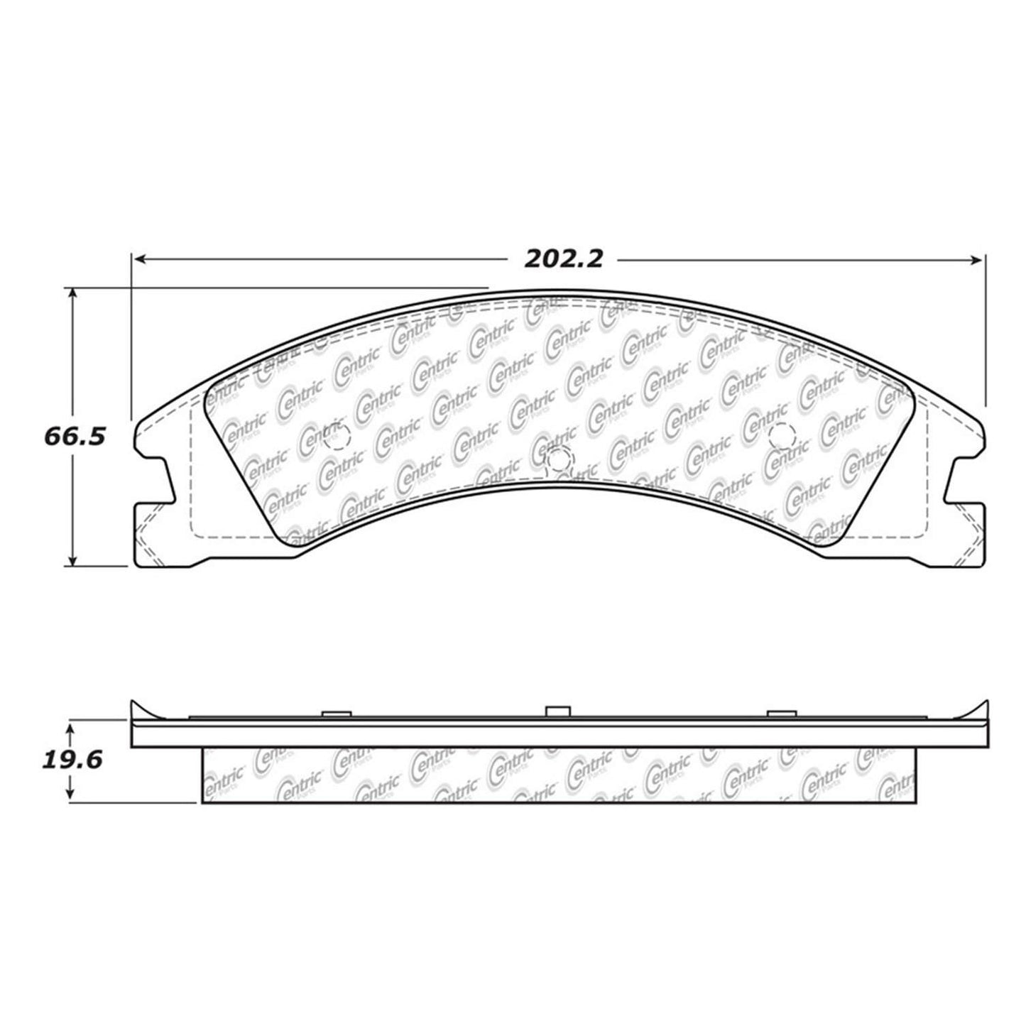 Centric Parts Disc Brake Pad Set Semi-Metallic with Shims for 2008-2021 Ford E-450 Super Duty 102.13300