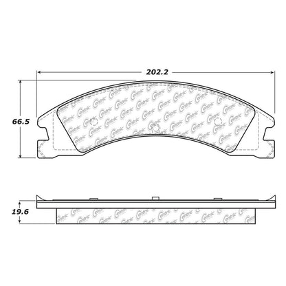 Centric Parts Disc Brake Pad Set Semi-Metallic with Shims for 2008-2021 Ford E-450 Super Duty 102.13300