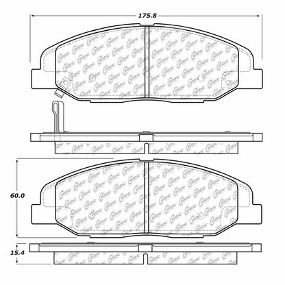 Centric Parts Disc Brake Pad Set Semi-Metallic with Shims for 2008-2014 Cadillac CTS 2011-2009 STS 102.13320