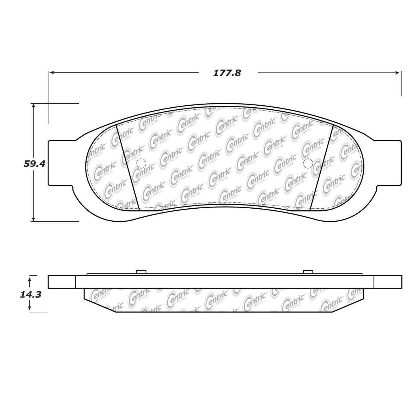 Centric Parts Disc Brake Pad Set Semi-Metallic with Shims for 2011-2013 Ford F-250 Super Duty, 2011-2012 Ford F-350, 2008-2012 Ford F-350 Super Duty, 2010-2012 Ford F-450 Super Duty 102.13340