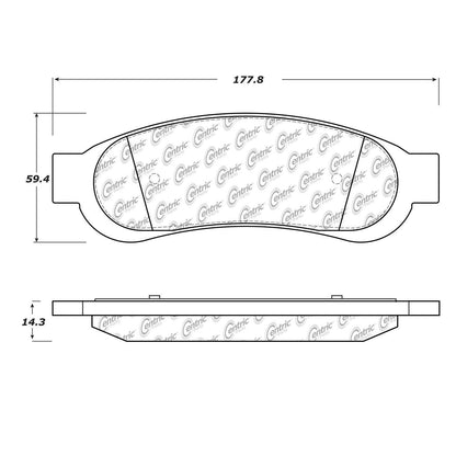 Centric Parts Disc Brake Pad Set Semi-Metallic with Shims for 2011-2013 Ford F-250 Super Duty, 2011-2012 Ford F-350, 2008-2012 Ford F-350 Super Duty, 2010-2012 Ford F-450 Super Duty 102.13340