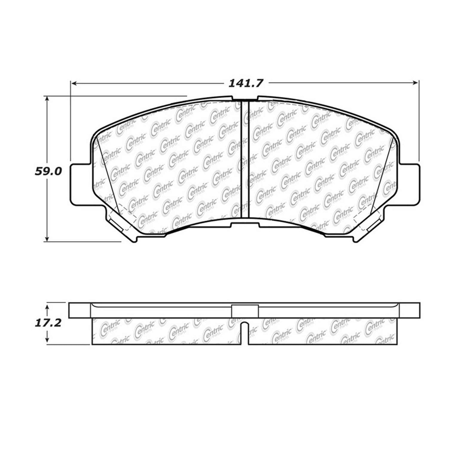 Centric Parts Disc Brake Pad Set Semi-Metallic with Shims for 2004-2016 Nissan Rogue Sentra X-Trail Suzuki Kizashi 102.13380