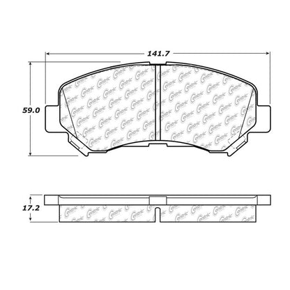 Centric Parts Disc Brake Pad Set Semi-Metallic with Shims for 2004-2016 Nissan Rogue Sentra X-Trail Suzuki Kizashi 102.13380
