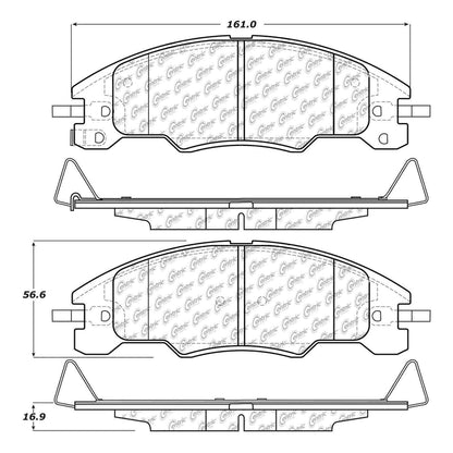 Centric Parts Disc Brake Pad Set Semi-Metallic with Shims for 2008-2011 Ford Focus 102.13390