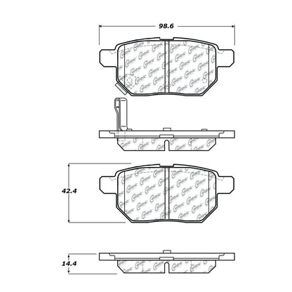 Centric Parts Disc Brake Pad Set Semi-Metallic with Shims for 2009-2016 Pontiac Vibe, Scion tC, xB, Toyota Corolla, Matrix, Prius, Yaris 10213540