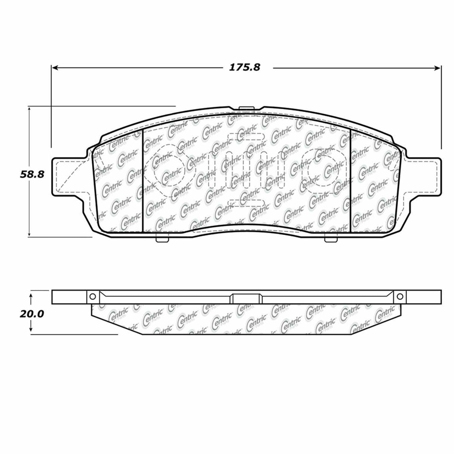 Centric Parts Disc Brake Pad Set Semi-Metallic with Shims for 2009 Ford F-150 102.13920