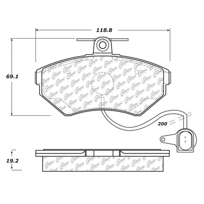 Centric Parts Disc Brake Pad Set Semi-Metallic with Shims for 2001-2008 Audi A4 1997-1999 Volkswagen Passat 102.14590