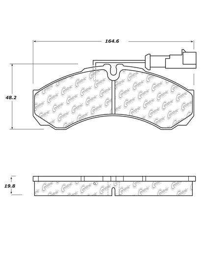 Centric Parts Disc Brake Pad Set Semi-Metallic with Shims for 2015-2016 Nissan Cabstar 102.14870