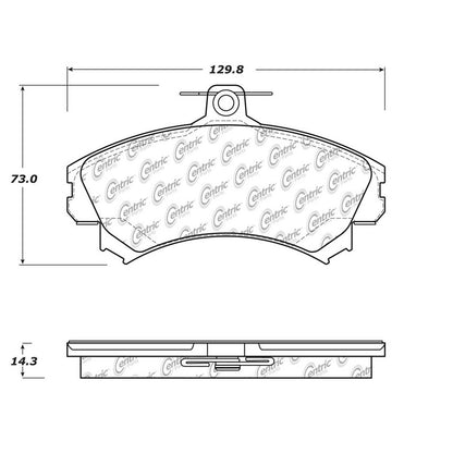 Centric Parts Disc Brake Pad Set Semi-Metallic with Shims for 2003-2007 Mitsubishi Space Star Smart Forfour Volvo S40 V40 102.14940