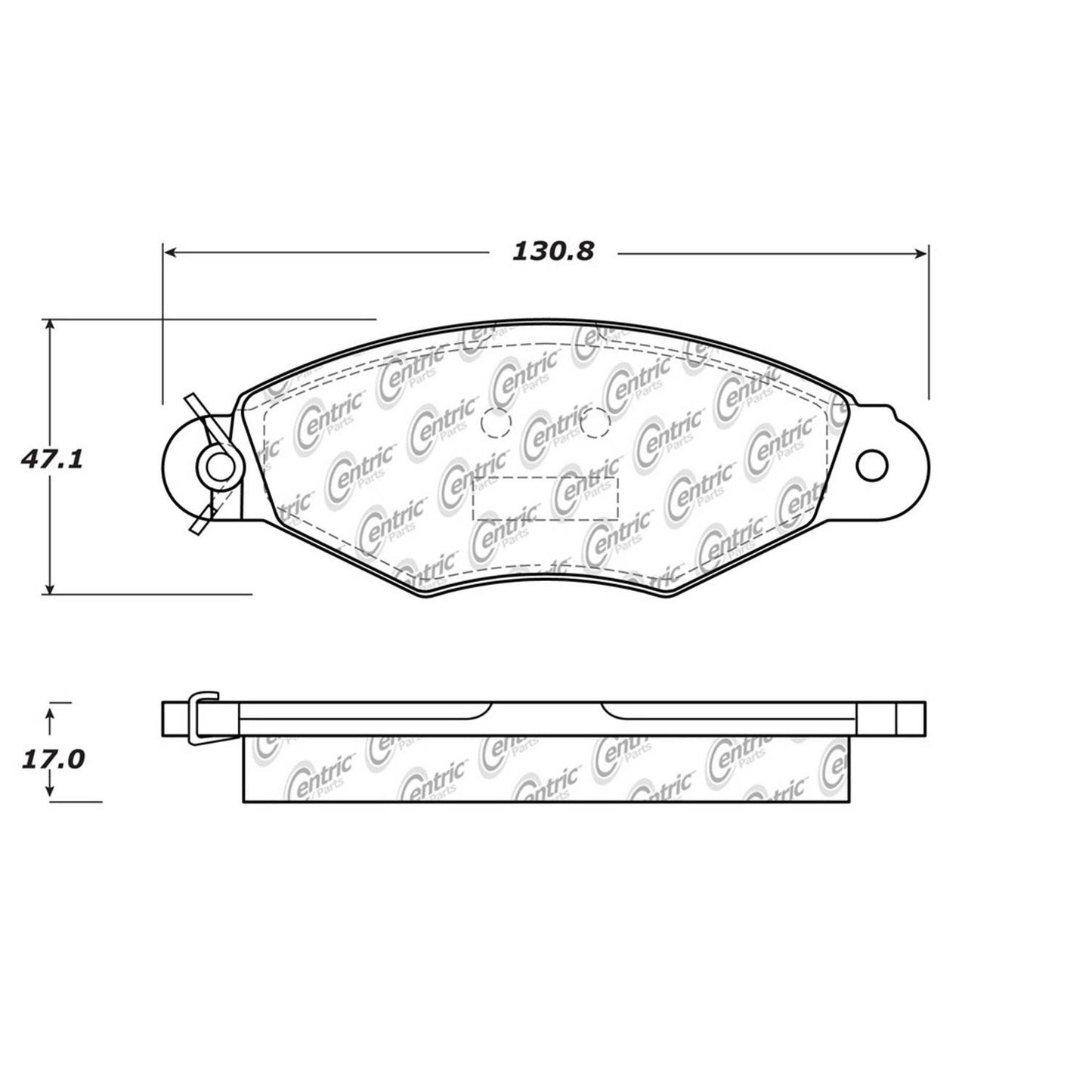 Centric Parts Disc Brake Pad Set Semi-Metallic with Shims for 2000-2009 Peugeot 206, 2007-2009 Renault Kangoo, 2004-2018 Kangoo Express 102.14990