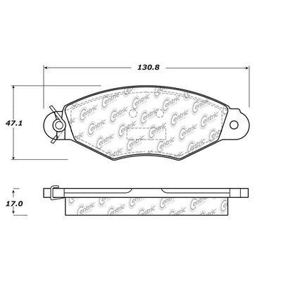 Centric Parts Disc Brake Pad Set Semi-Metallic with Shims for 2000-2009 Peugeot 206, 2007-2009 Renault Kangoo, 2004-2018 Kangoo Express 102.14990