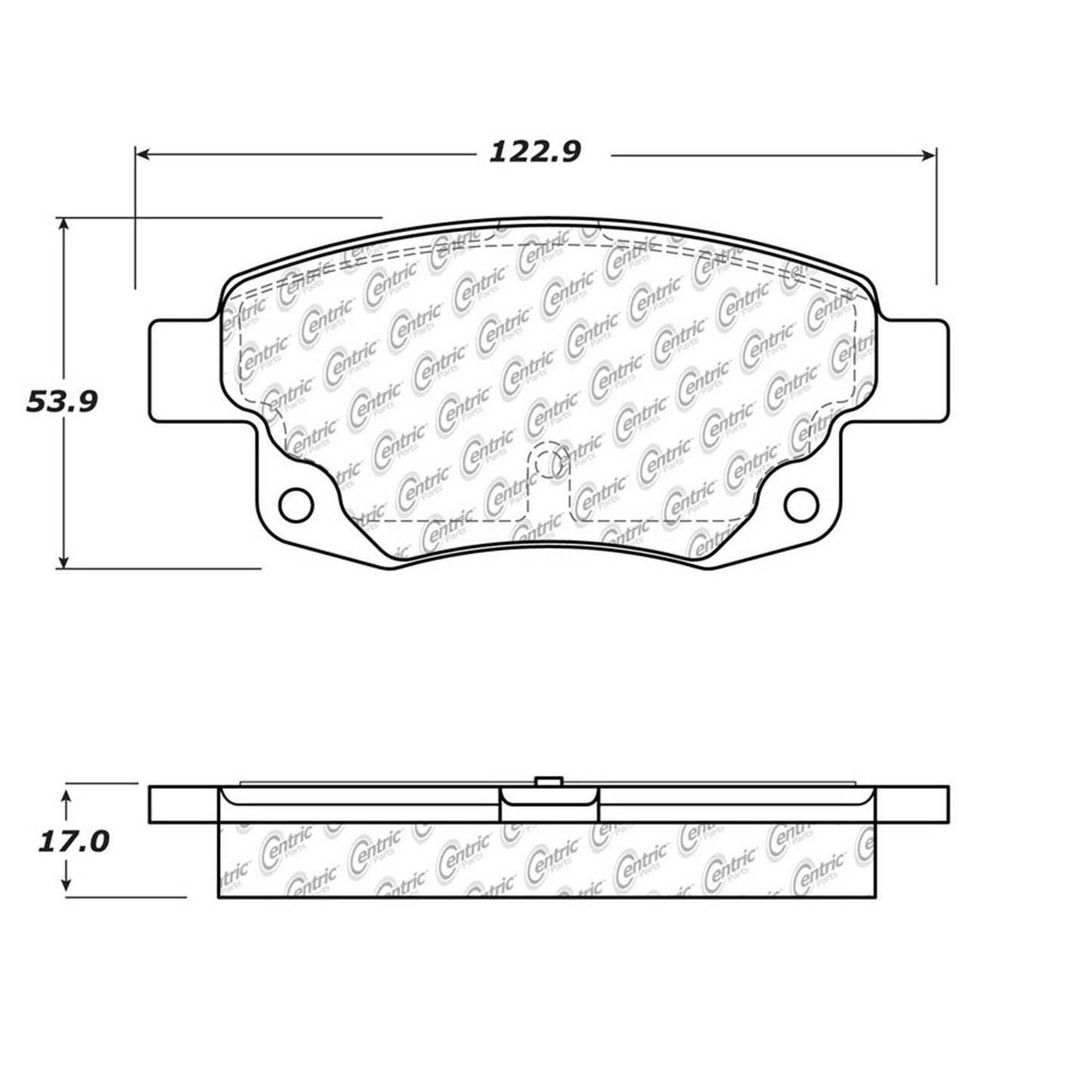 Centric Parts Disc Brake Pad Set Semi-Metallic with Shims for 2007-2013 Ford Transit 102.15020