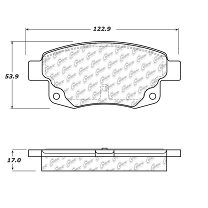 Centric Parts Disc Brake Pad Set Semi-Metallic with Shims for 2007-2013 Ford Transit 102.15020
