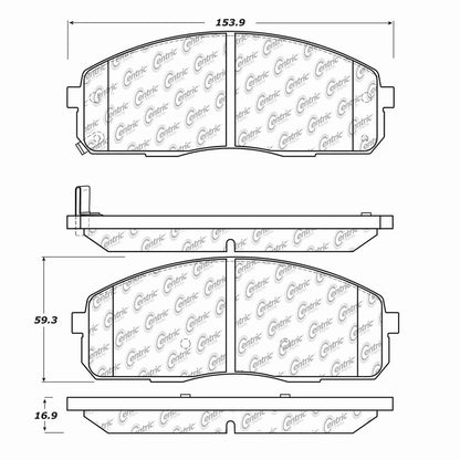 Centric Parts Disc Brake Pad Set Semi-Metallic with Shims for 2006-2010 Dodge H100 102.15200