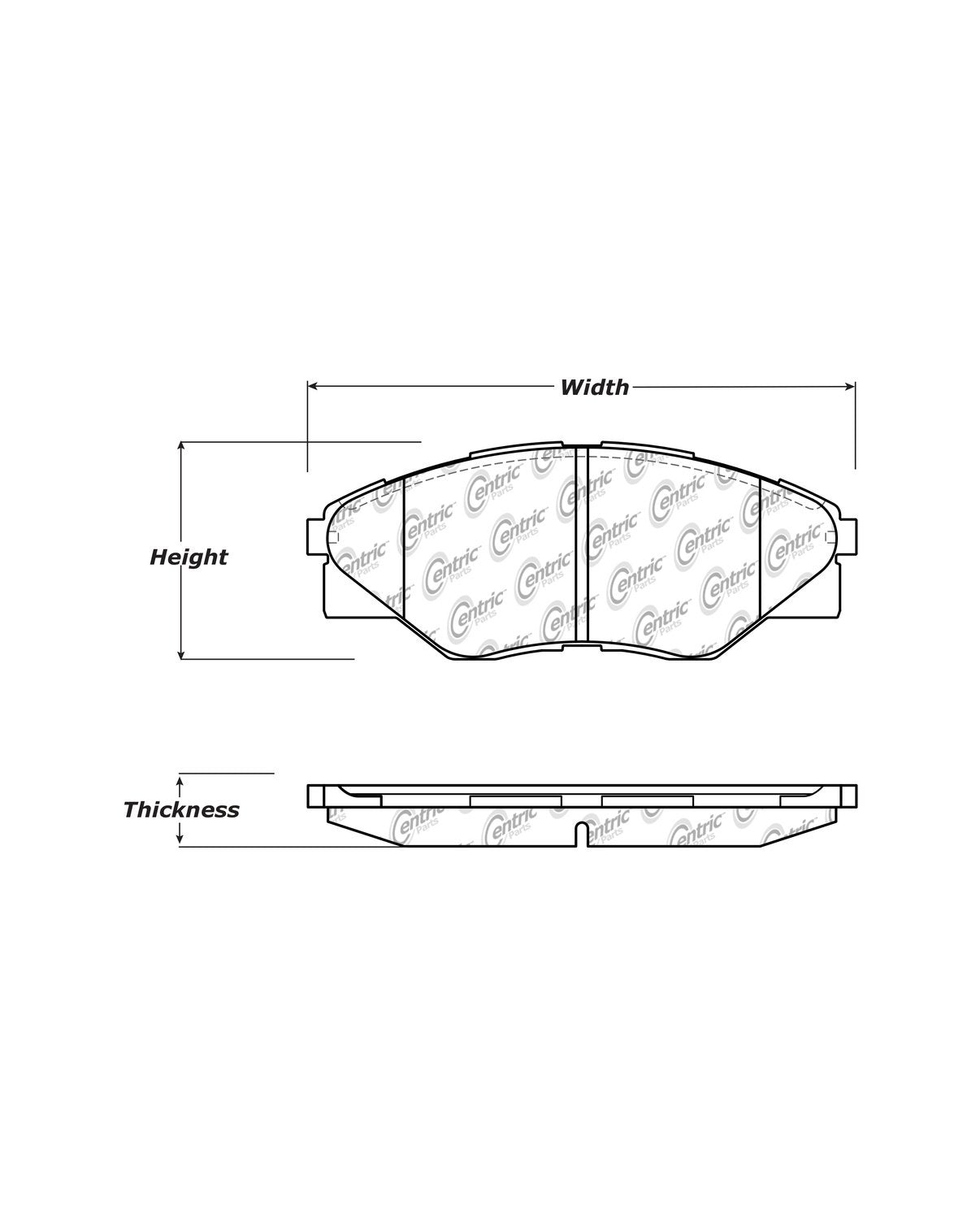 Centric Parts Disc Brake Pad Set Semi-Metallic with Shims for 2013-2015 Toyota Hilux 102.15230