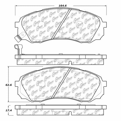 Centric Parts Disc Brake Pad Set Semi-Metallic with Shims for 2010-2013 Dodge H100 Van 102.15660