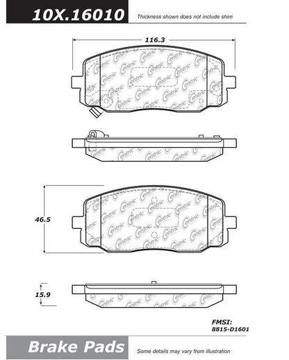 Centric Parts Disc Brake Pad Set 102.16010