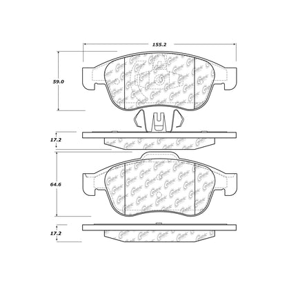 Centric Parts Disc Brake Pad Set Semi-Metallic with Shims for 2018 Renault Captur, 2013-2018 Duster, 2011-2015 Fluence, 2019 Oroch 102.16270