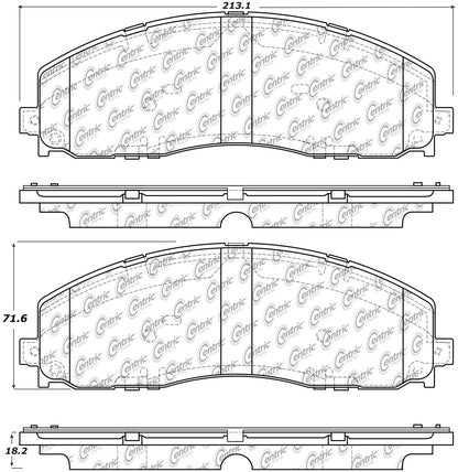Centric Parts Disc Brake Pad Set Semi-Metallic with Shims for 2021-2012 Ford F-250/F-350 Super Duty, 2016-2013 Ford F-450 102.16800