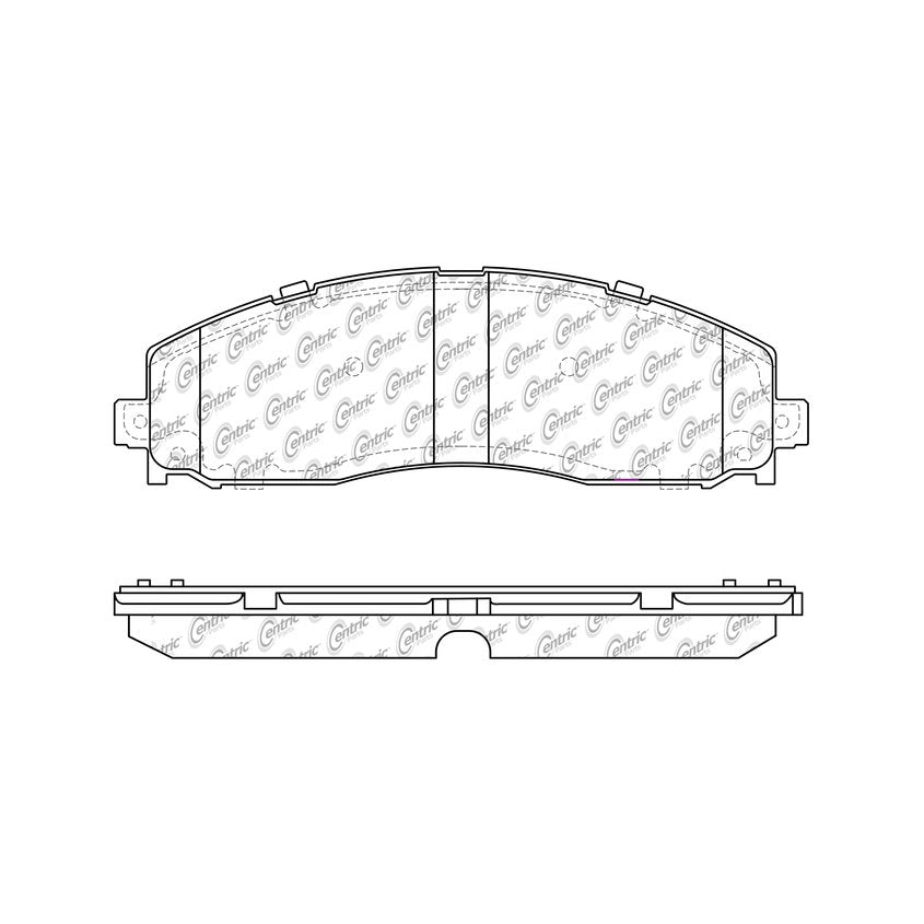 Centric Parts Disc Brake Pad Set Semi-Metallic with Shims for 2021-2012 Ford F-250 Super Duty, 2021-2012 Ford F-350 Super Duty, 2016-2013 Ford F-450 Super Duty 102.16910