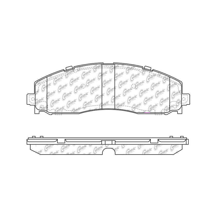 Centric Parts Disc Brake Pad Set Semi-Metallic with Shims for 2021-2012 Ford F-250 Super Duty, 2021-2012 Ford F-350 Super Duty, 2016-2013 Ford F-450 Super Duty 102.16910
