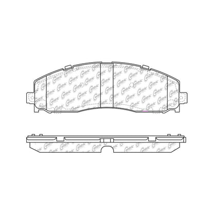 Centric Parts Disc Brake Pad Set Semi-Metallic with Shims for 2021-2012 Ford F-250 Super Duty, 2021-2012 Ford F-350 Super Duty, 2016-2013 Ford F-450 Super Duty 102.16910