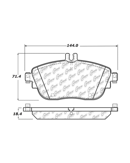 Centric Parts Disc Brake Pad Set Semi-Metallic with Shims for 2012-2020 Mercedes-Benz A180 A200 B180 B250 B250e B Electric Drive CLA45 AMG CLA250 GLA250