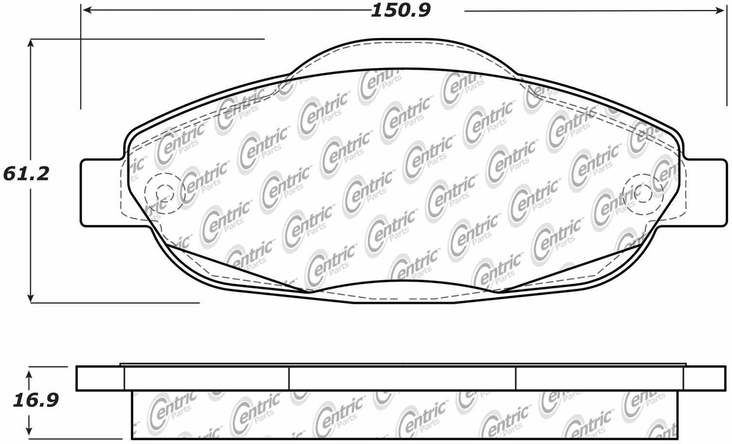Centric Parts Disc Brake Pad Set Semi-Metallic with Shims for 2009-2014 Peugeot 308 102.16960