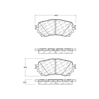 Centric Parts Disc Brake Pad Set Semi-Metallic with Shims for 2014-2021 Mazda 6 102.17110