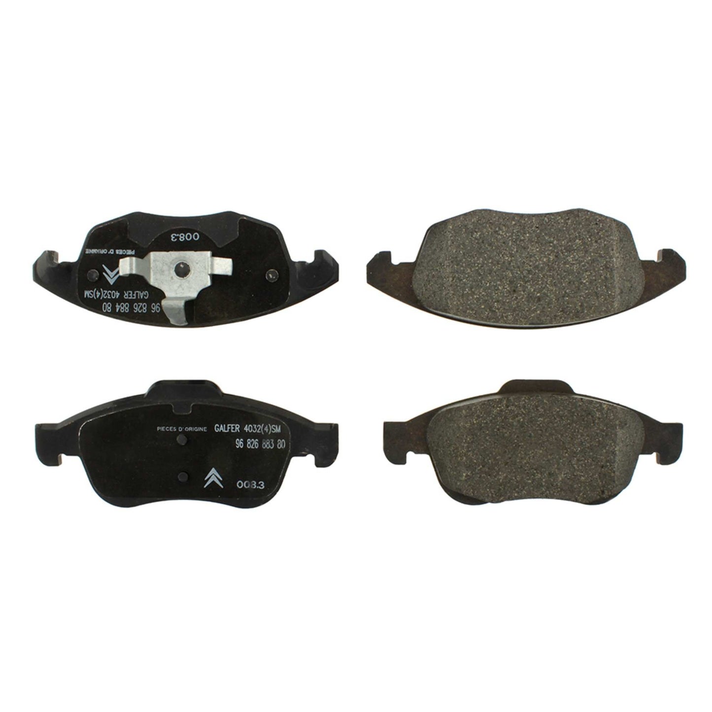 Centric Parts Disc Brake Pad Set Semi-Metallic with Shims for 2013-2017 Peugeot Partner 102.17170