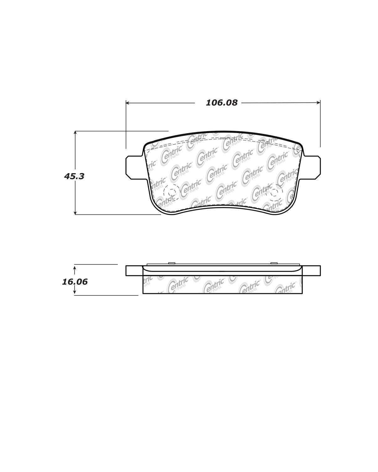 Centric Parts Disc Brake Pad Set Semi-Metallic with Shims for 2011-2015 Renault Fluence 102.18200